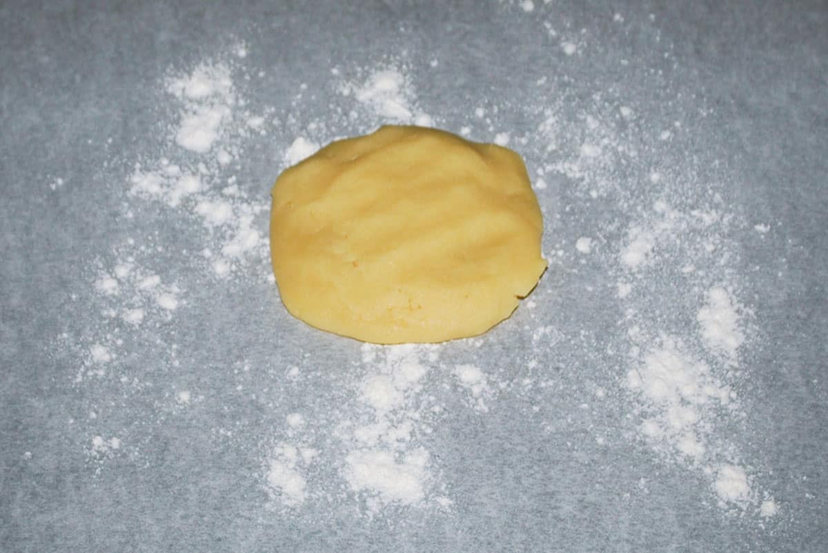 PA Dutch Sand Tart cookie dough gets lots of flour before, during the rolling of the dough.