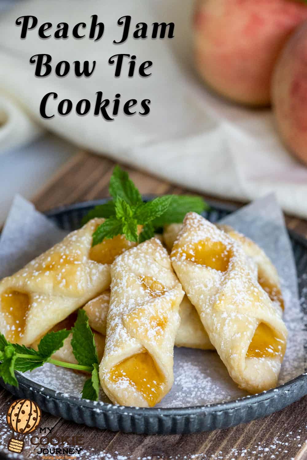 Peach Jam Bow Tie Cookies - My Cookie Journey