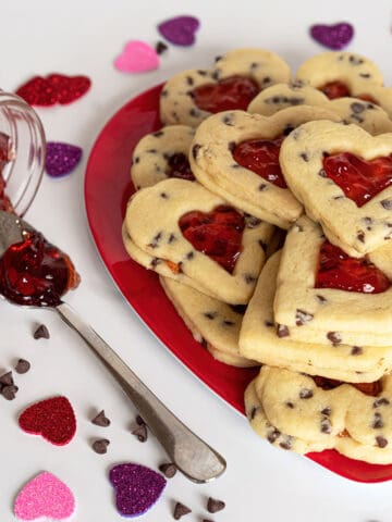 Strawberry and chocolate chip heart feature photo