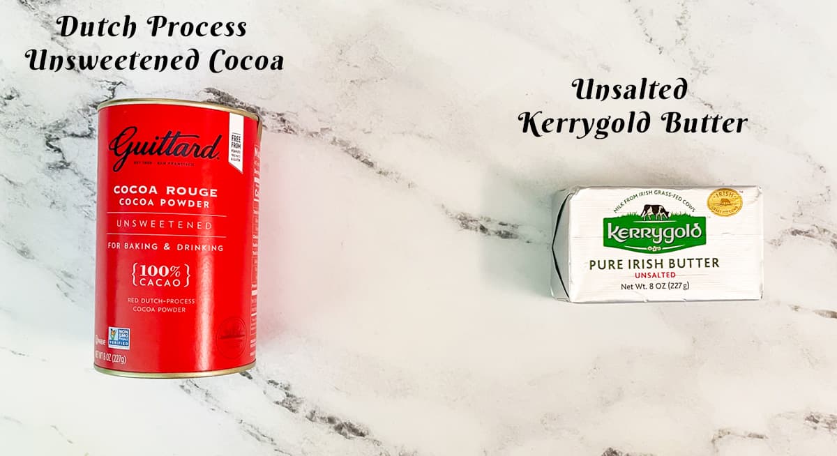 Ingredient change of cocoa rouge powder and higher fat Kerrygold butter.