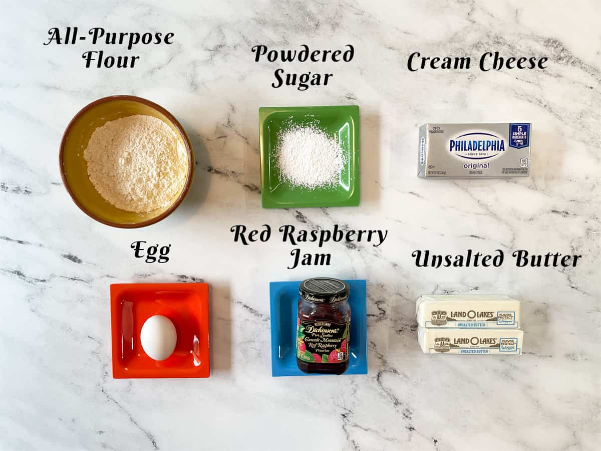 Red Raspberry Kolache ingredients.