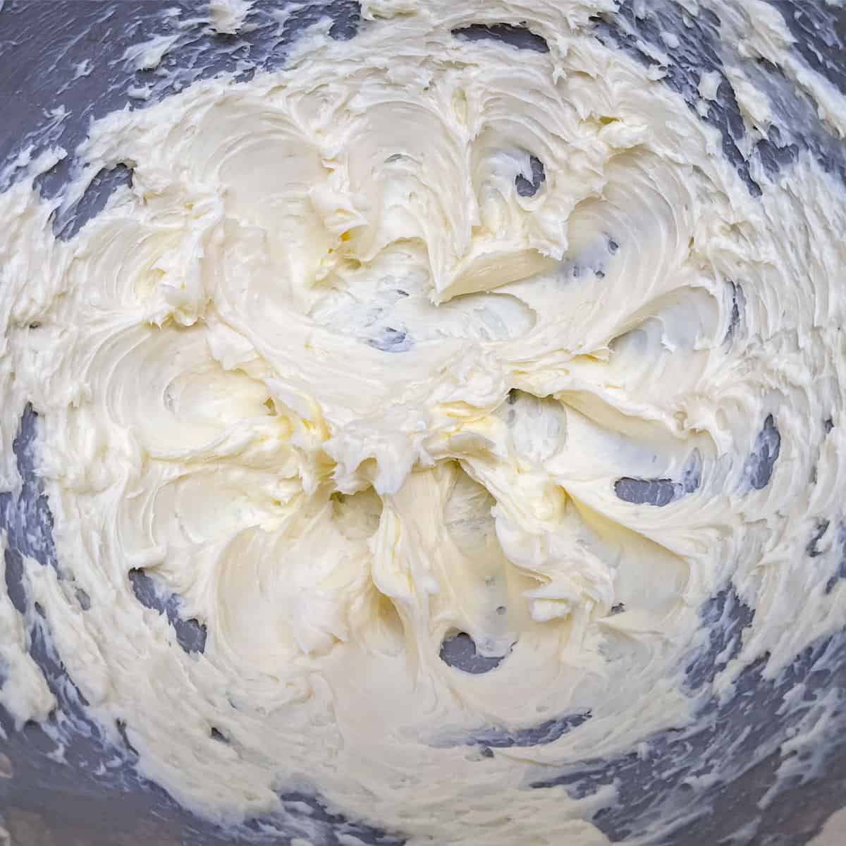 Butter and sugar mixed for 3 minutes and now it looks creamy with peaks.