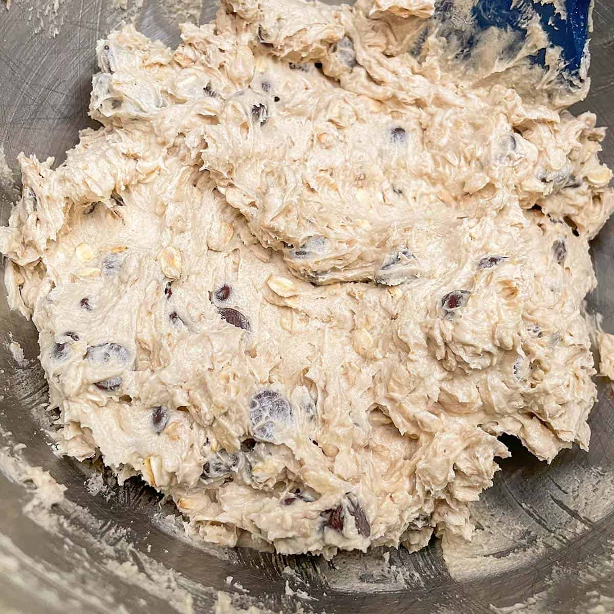 Cookie dough with all the ingredients for the cookie layers.