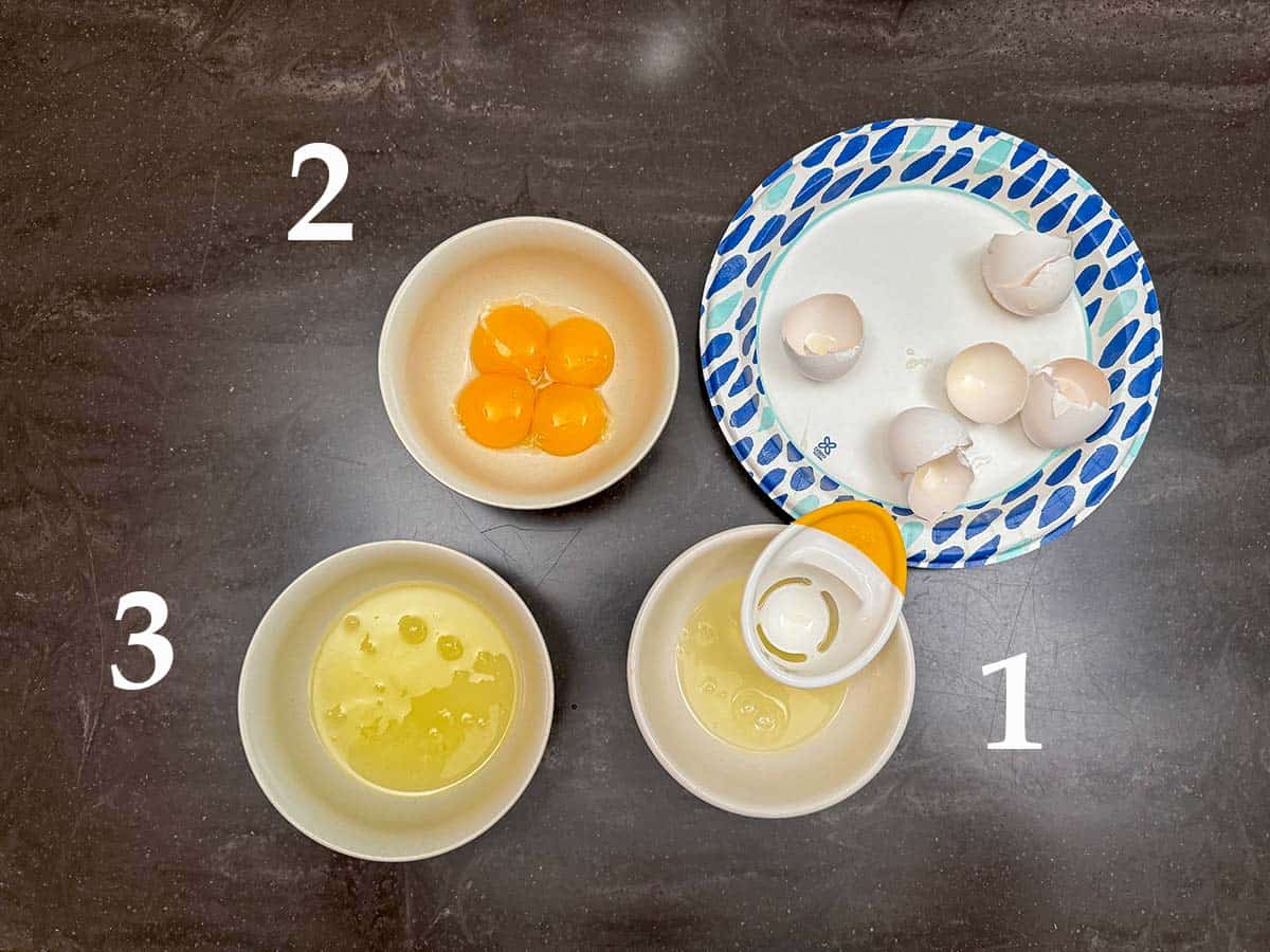 How to separate eggs for meringue.