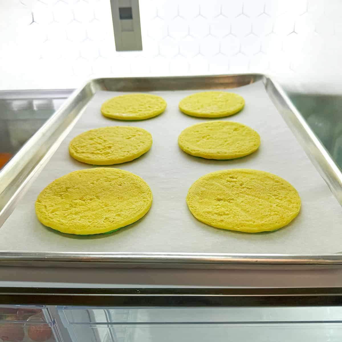 Cookies that have icing and turned upside down then refrigerated, this flattens the icing.