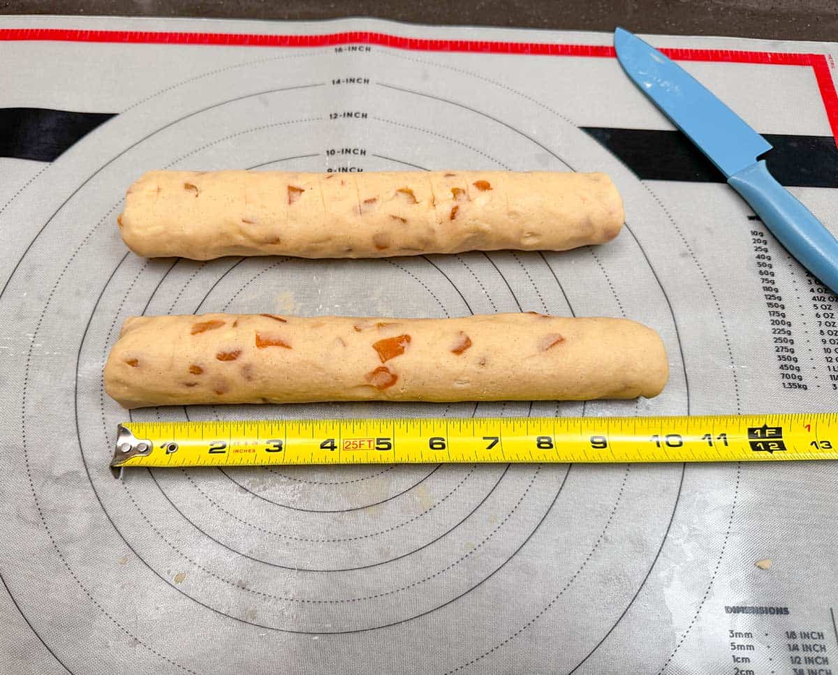 If making 2 rolls length is 10 inches each.