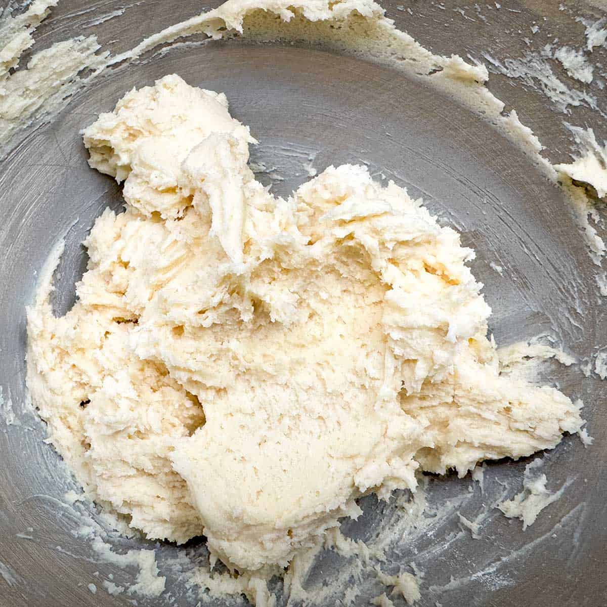 All the dough is mixed and is ready for the fridge.