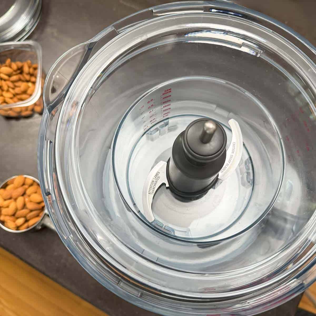 Small inner bowl of my food processor which I use for pulsing a cup of nuts or less.