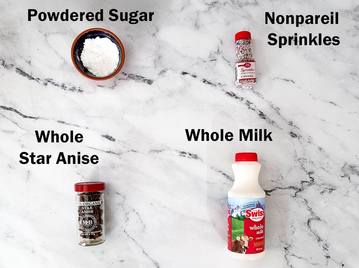 Ingredients for the icing.