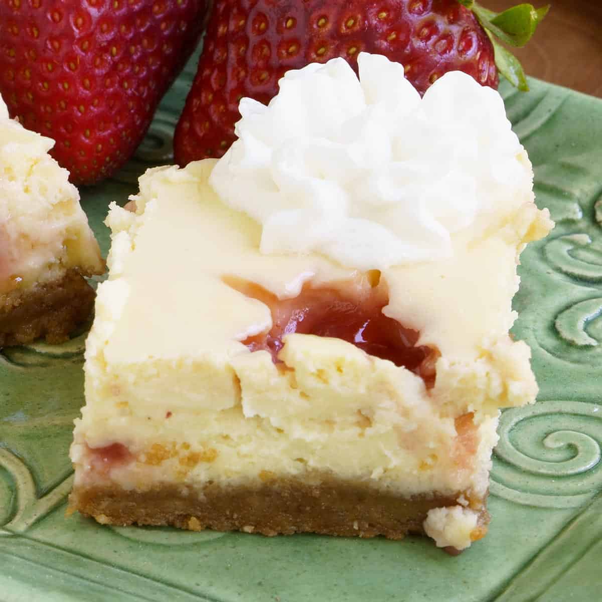 Strawberry Key Lime Cheesecake Bites feature image.