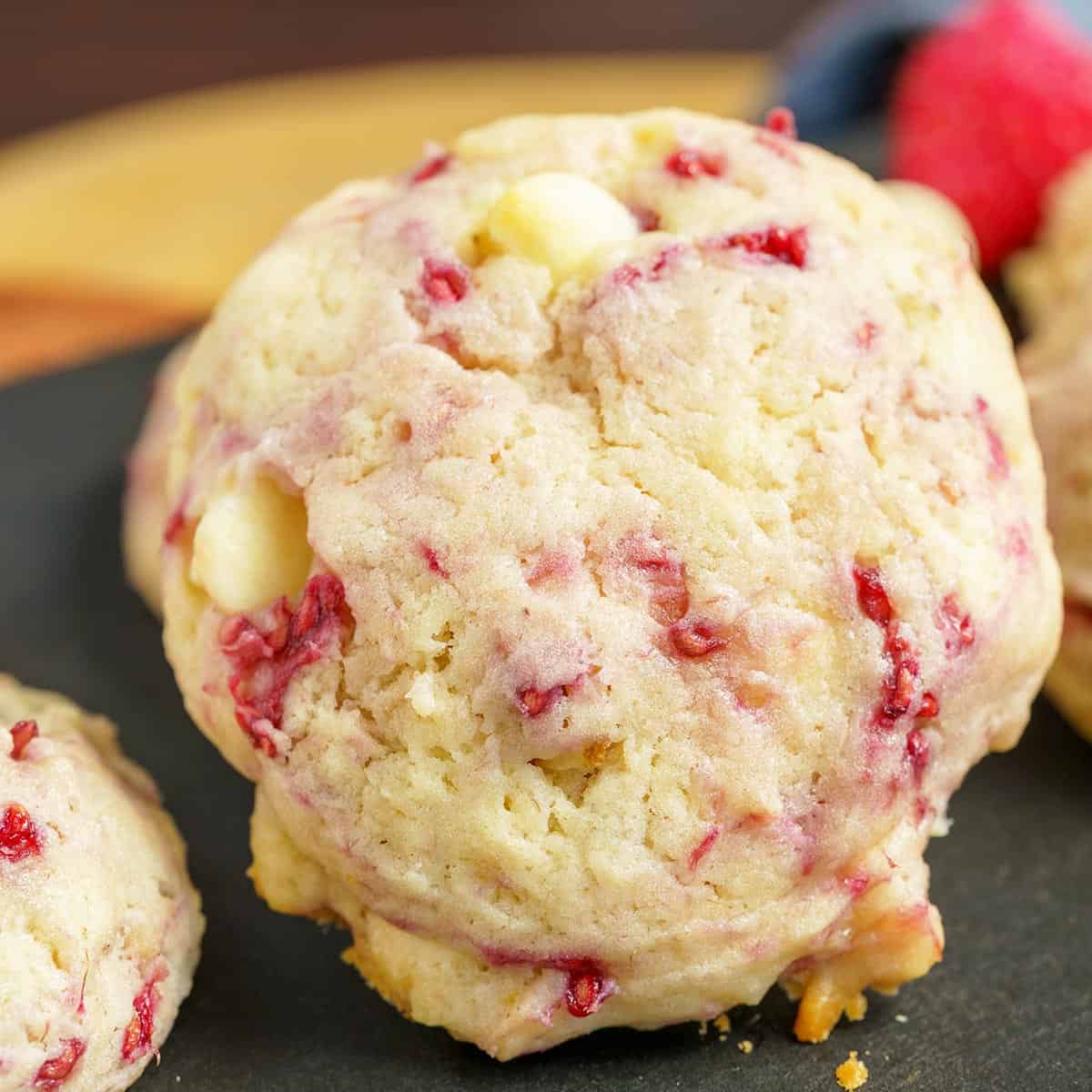 Raspberry Hazelnut Mascarpone Cookies feature image.