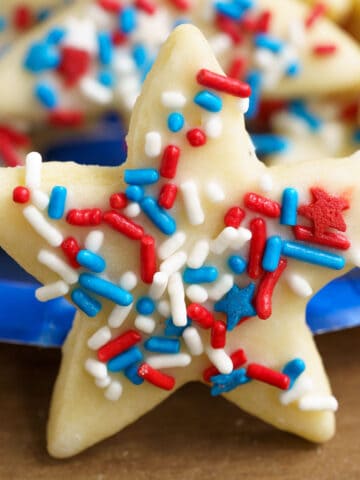 Honey almond glazed cookies feature photo.