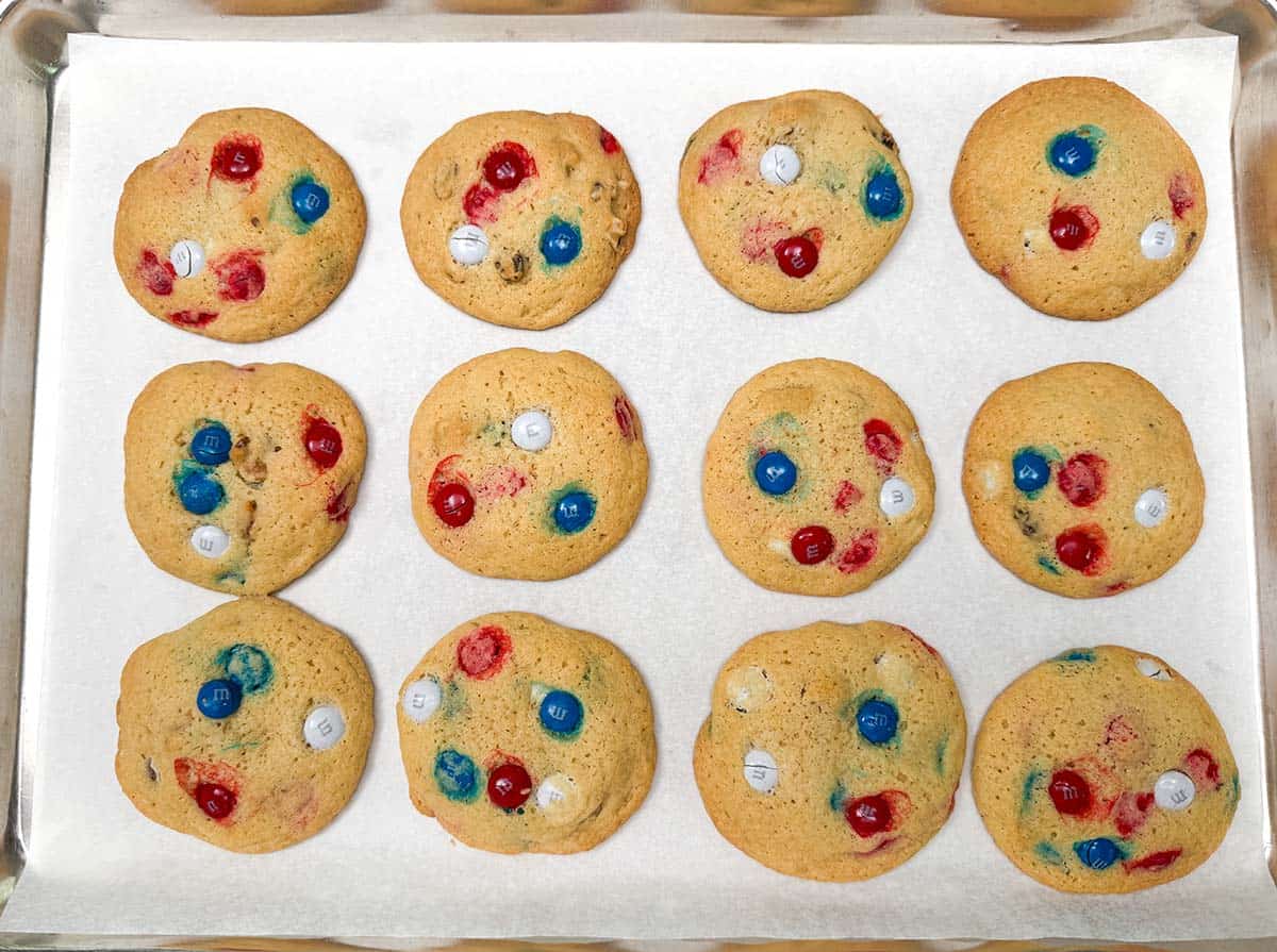Added a few MMs on top of the prebaked cookies and they bled color.