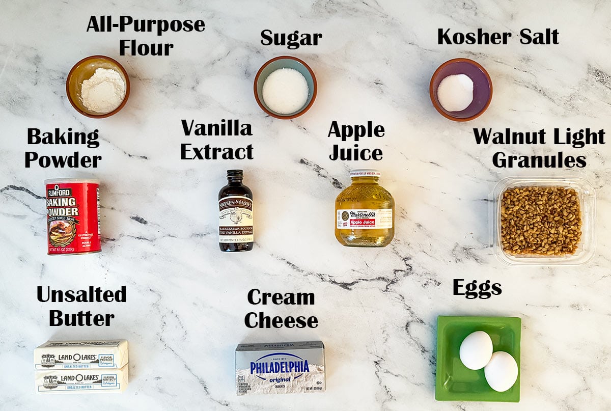 Apple cranberry walnut swirl cookies ingredients.