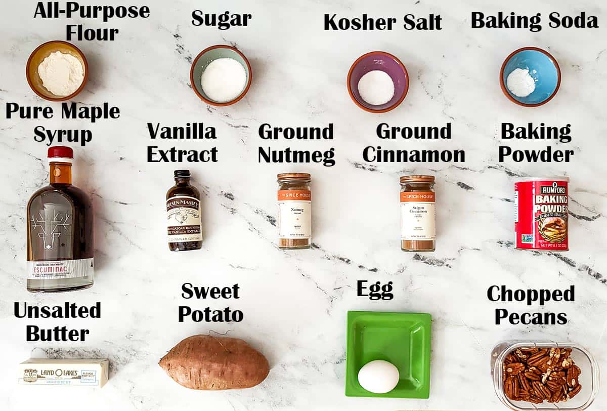 Sweet potato pie cookie ingredients.