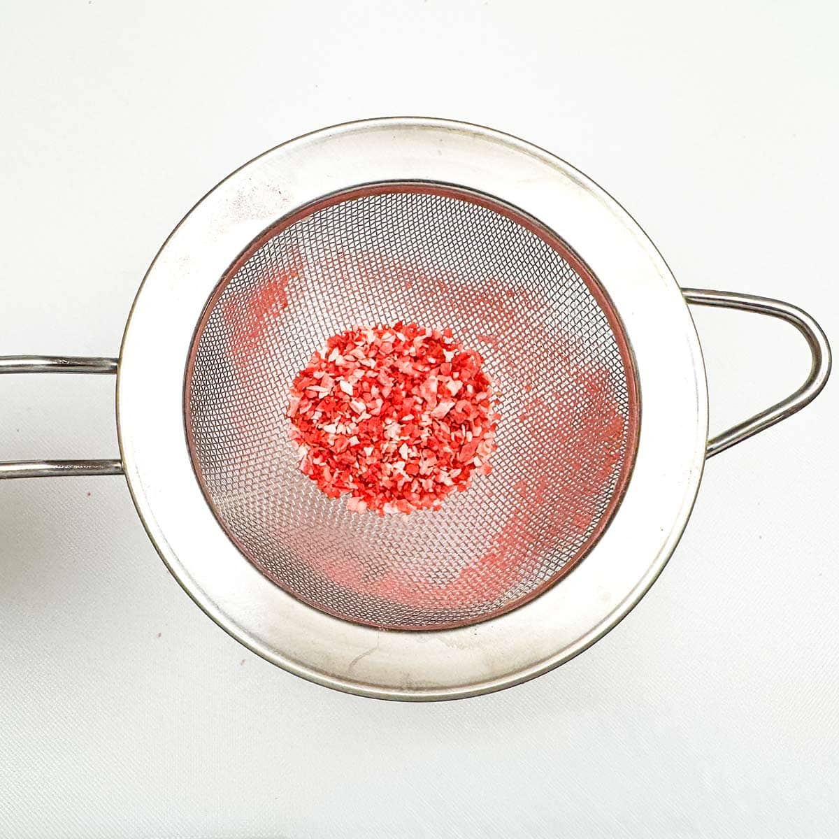 Pieces are can't fit through the sifter.