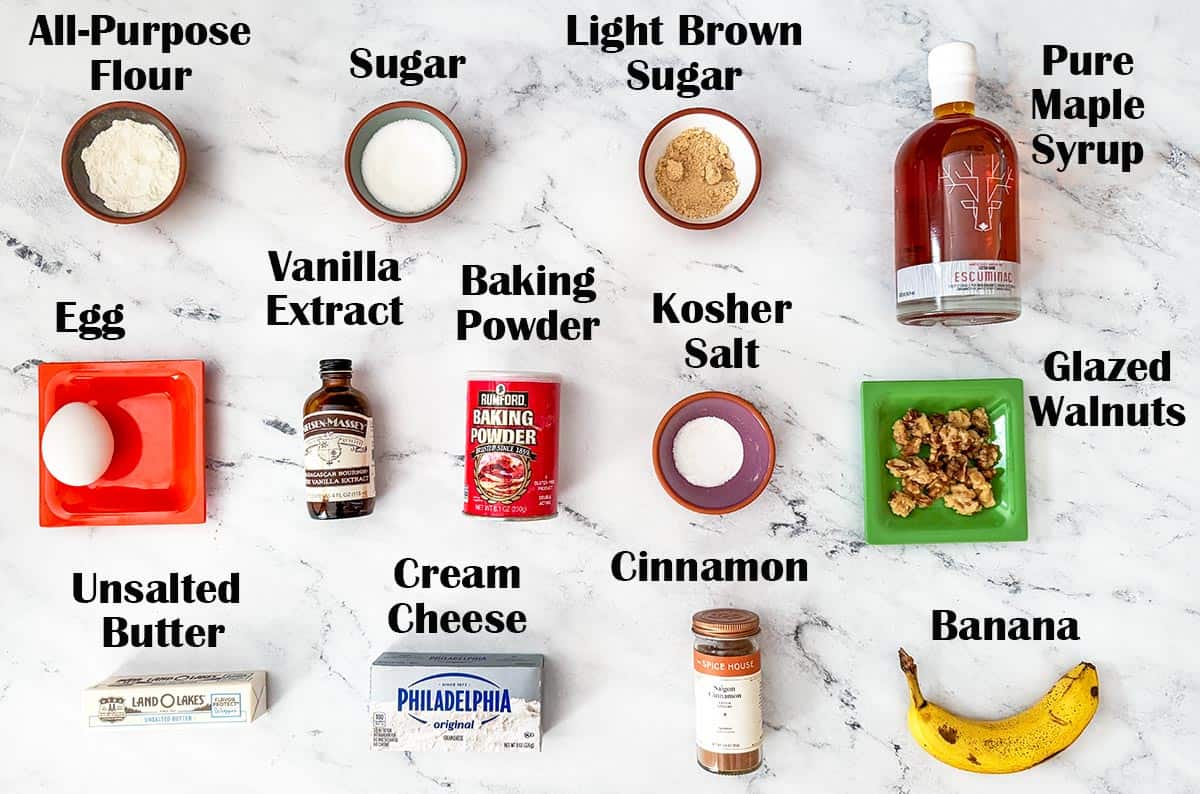 Ingredients to make the cookie part of the glazed maple walnut cookies