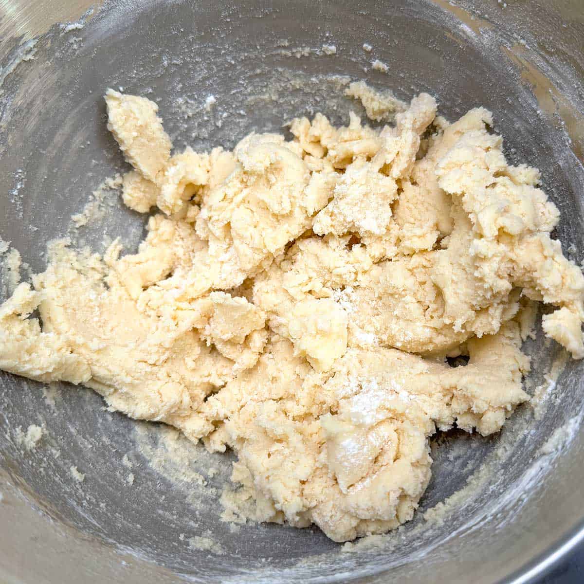 All the cookie dough has been mixed and getting ready to be added to a pastry mat.