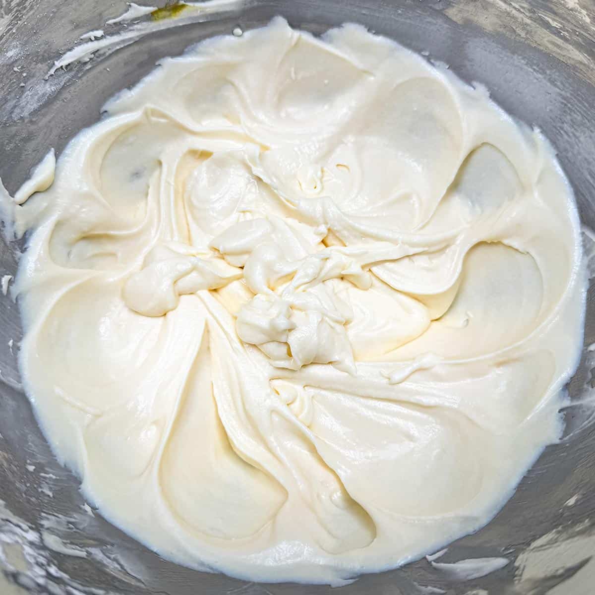 All wet ingredients have been mixed and is smooth and silky.