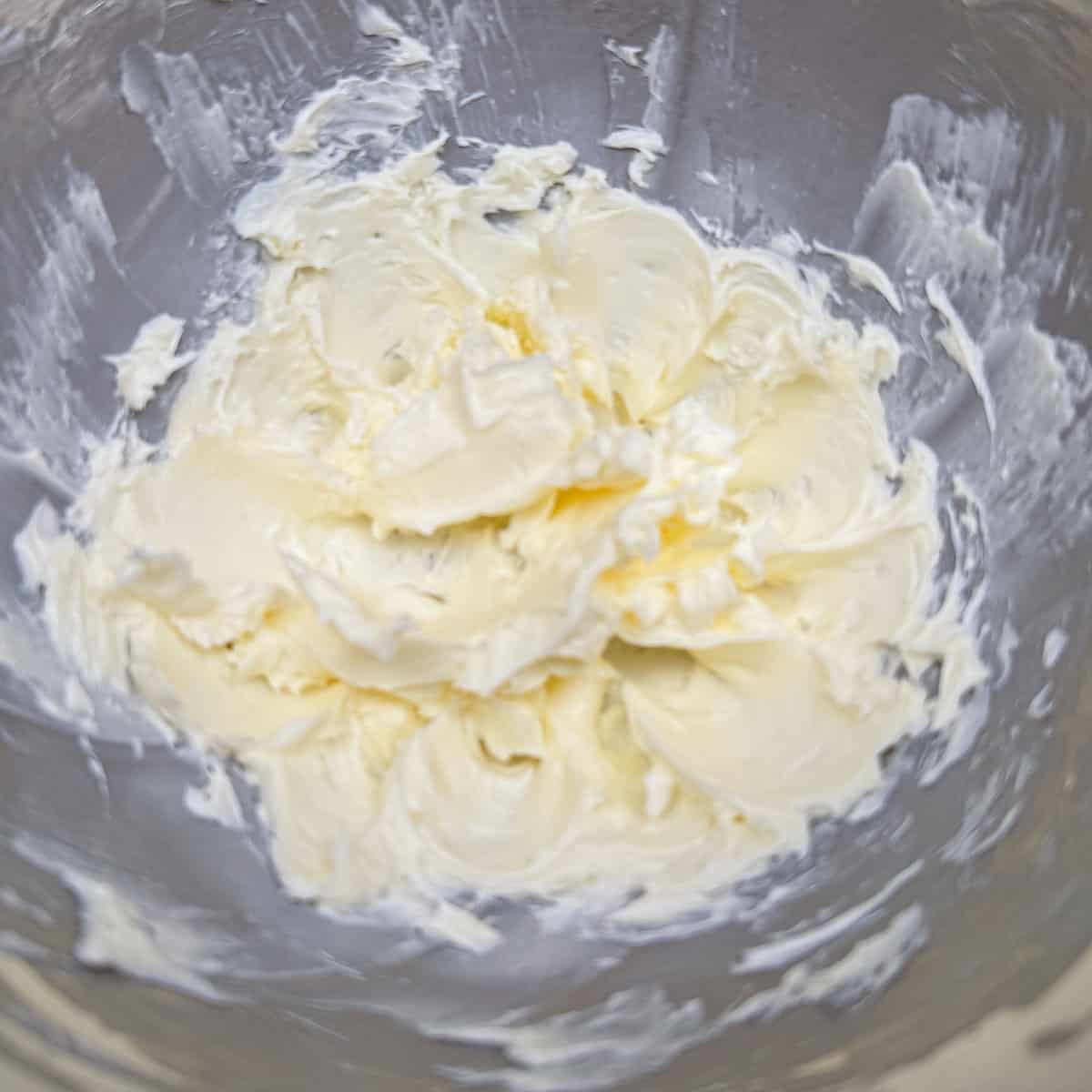 Creamed butter for the icing.