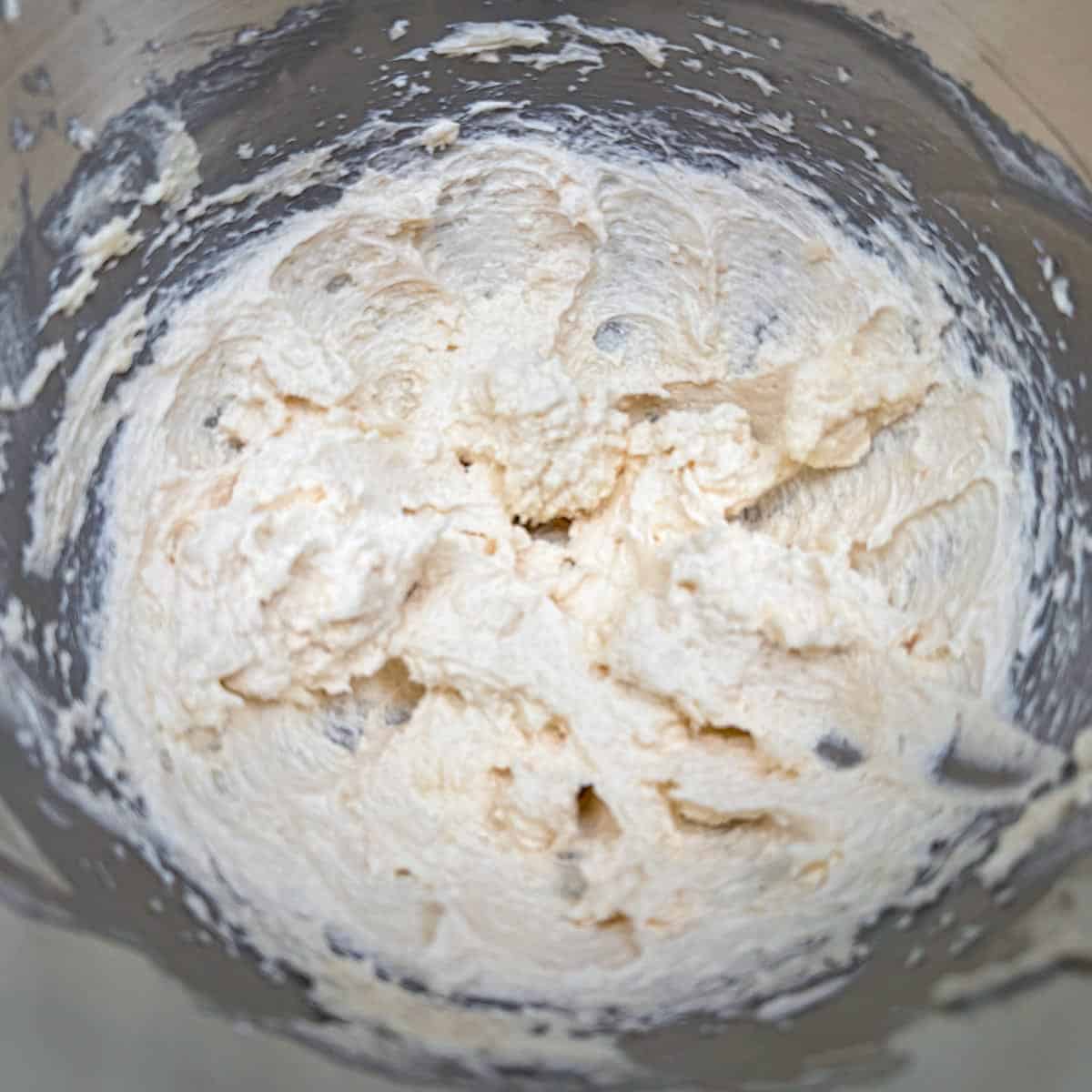 All the icing is mixed.